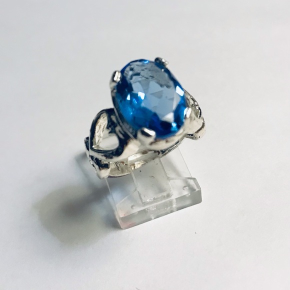Tanzanite Stamped 925 Sterling Silver Ring